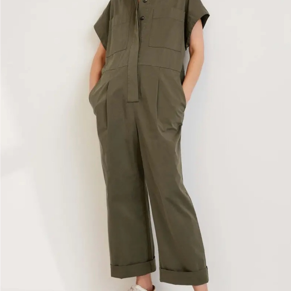 Everlane Easy Workwear Jumpsuit - Olive Green Medium